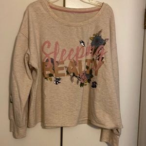 Disney Sleeping Beauty cropped sweat shirt
